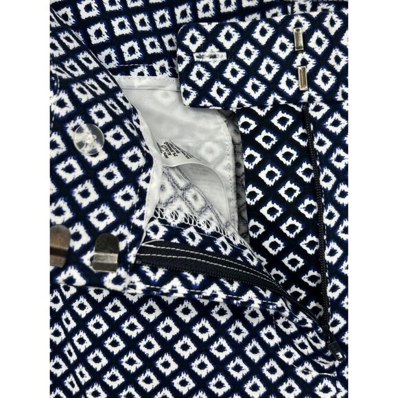 Rafaella Women Classic Fit Pants Size 12 Navy White Stretch Crop Stretch NWT new - Picture 4 of 7